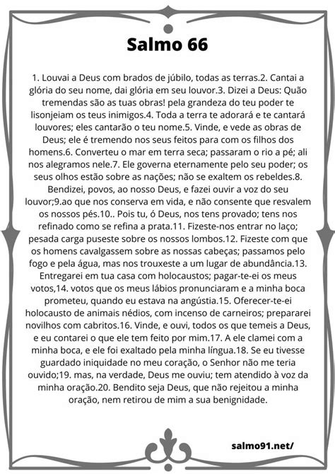 Salmo 66 - Para recomeçar nova vida e pedir justiça! IMAGENS do salmo