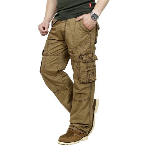 Aliexpress.com : Buy High Quality Casual Cargo Pants for Men Long Trousers Pockets Overall ...