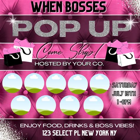 Pop up Shop Flyer Template Including Vendor Logos - Etsy