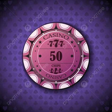 Fifty Nominal Poker Chip On Symbolic Card Background Vector, Casino, Gambling, Poker Cards PNG ...