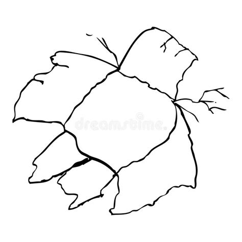 Simple Vector Hand Draw Sketch of Torn Paper Stock Illustration ...