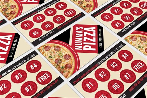 Pizza Restaurant Loyalty Card Template in PSD, Ai & Vector - BrandPacks