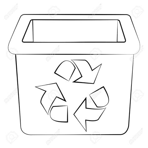 Recycle Bin Coloring Page