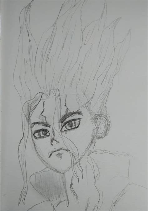 Sketch of Senku from Dr.Stone by Sun4Nova on DeviantArt