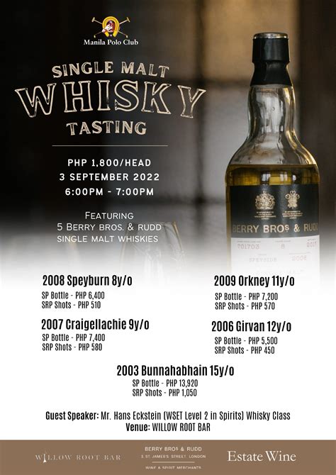 Single Malt Whisky Tasting by Berry Bros. & Rudd