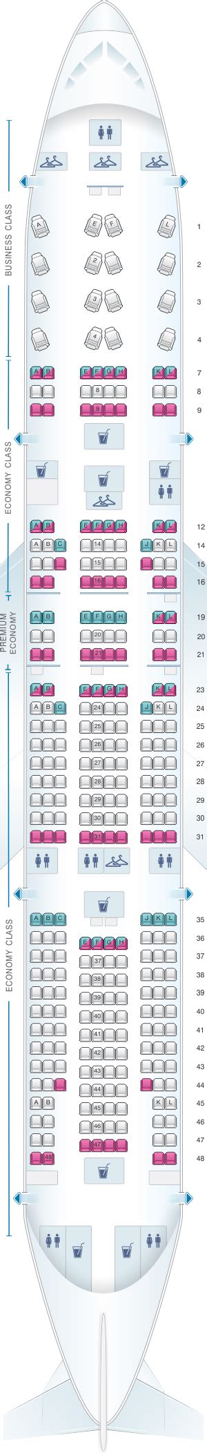 Seat Map Air France Boeing B777 200 International Long-Haul 316PAX | SeatMaestro