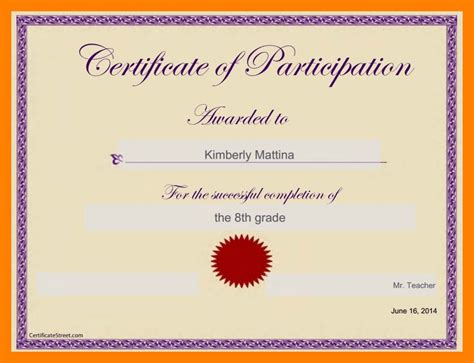 016 Template Ideas Google Docs Certificate Templates Regarding Certificate Of Participation ...