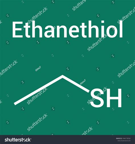 chemical structure of ethanethiol (C2H6S) - Royalty Free Stock Vector 1946178760 - Avopix.com