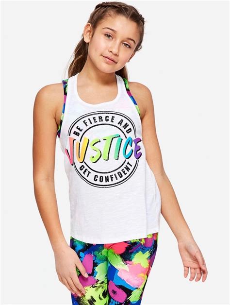 Justice colorful rainbow shirt by: Mackenzie Ziegler Justice Line | Girls sports clothes, Girls ...