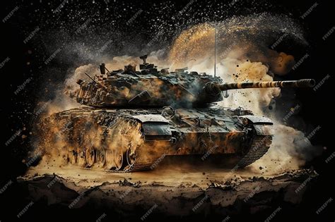 Premium Photo | Leopard 2 main battle tank in combat Created with generative AI technology