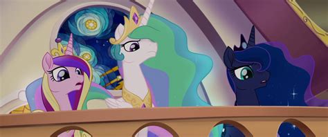 Image - Celestia, Luna, and Cadance watch from the balcony MLPTM.png | My Little Pony Friendship ...