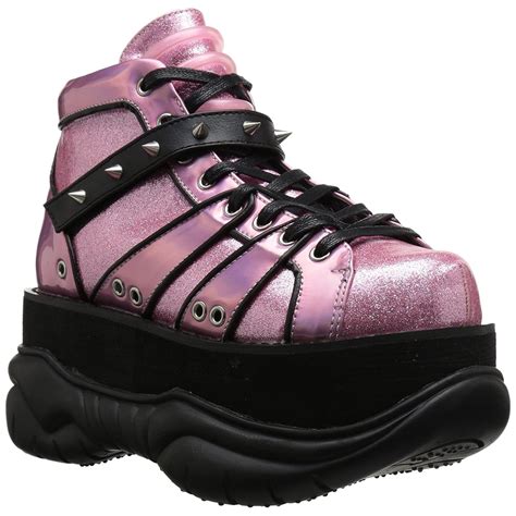 Pink Leatherette 7,5 cm NEPTUNE-100 Platform Mens Gothic Shoes