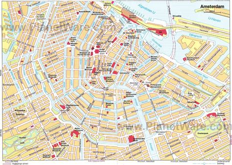 D. map of Amsterdam | Amsterdam attractions, Tourist attraction, Amsterdam map