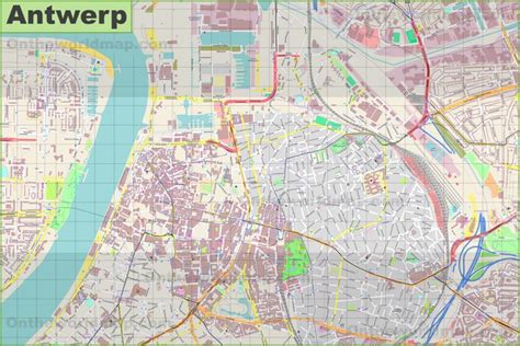 Large detailed map of Antwerp - Ontheworldmap.com