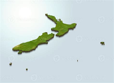 3D map illustration of New Zealand 6170654 Stock Photo at Vecteezy