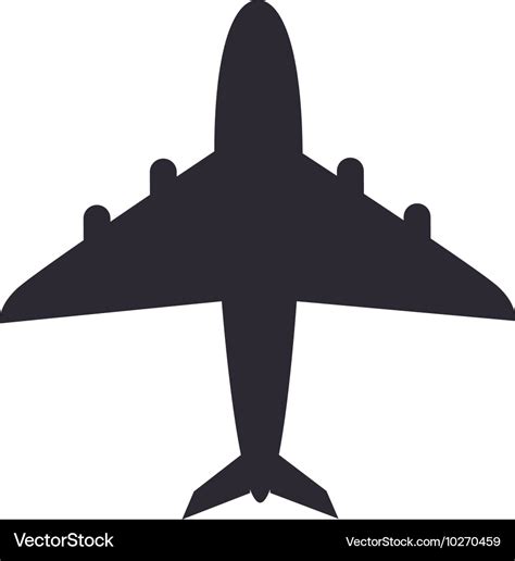 Plane aeroplane silhouette Royalty Free Vector Image