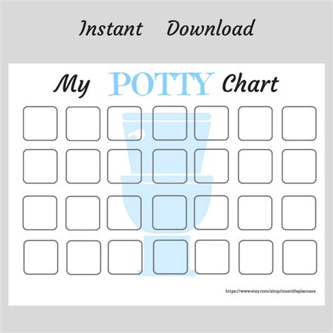 Potty Chart / Potty Training Chart / Potty Reward Chart / - Etsy