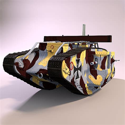 British Mark V Tank 3d Model