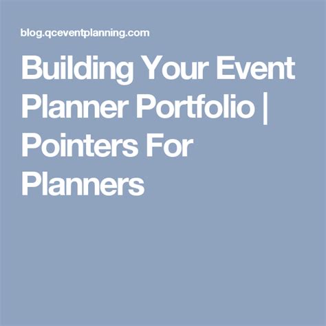 Building Your Event Planner Portfolio | Pointers For Planners | Wedding ...