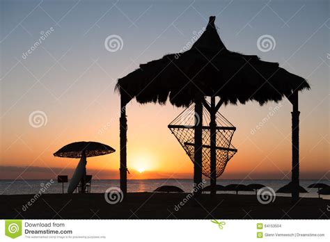 Hammock at the Beach during Sunset Stock Photo - Image of summer ...