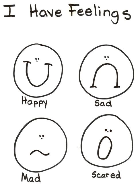 emotions coloring pages free - - Yahoo Image Search Results | Kindergarten worksheets, Emotions ...