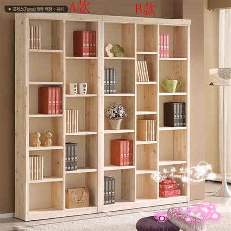 Solid wood bookcase combination bookcase 1.8 meters large capacity ...