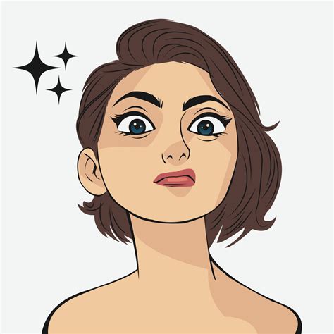 illustration of woman glaring cartoon 10067838 Vector Art at Vecteezy