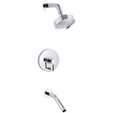 Kohler Stillness Rite-Temp Pressure-Balancing Bath and Shower Faucet Trim with Lever Handle ...