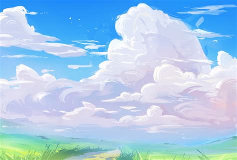 Anime background by Nieris | Sky anime, Anime background, Anime scenery