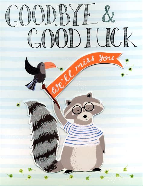 Goodbye & Goodluck Miss You Gigantic A4 Embellished Greeting Card | Cards