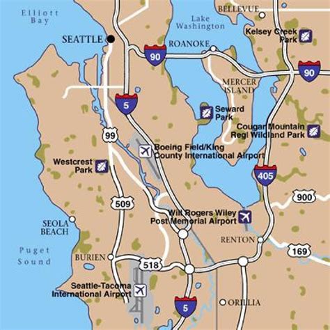 Map of Seattle airport: airport terminals and airport gates of Seattle