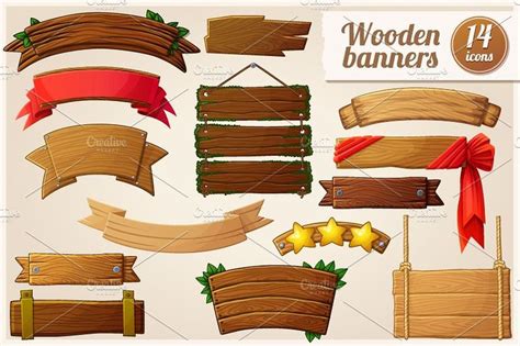 Image result for wood banners | Wood banner, Coloring pictures, Objects design