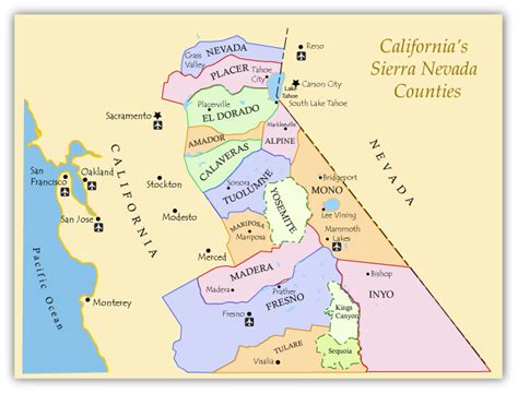 California's Sierra Nevada Counties
