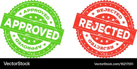 Approved and rejected stamp Royalty Free Vector Image