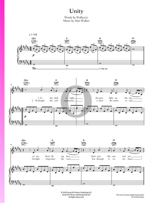 Unity (Alan Walker) Piano Sheet Music - OKTAV