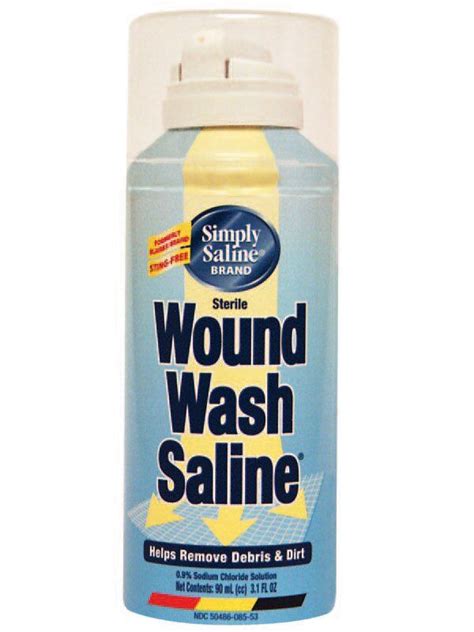 New SIMPLY SALINE WOUND WASH SIMPLY SALINE WOUND 90ML Wound Cleanser ...