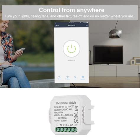 Tuya 2-Channel Dimmer Module WiFi Dimmable Switch for Lights