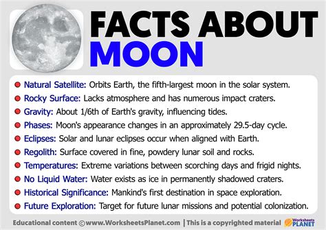 Facts about the Moon