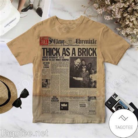 Jethro Tull Thick As A Brick Album Cover Brown Shirt - Tagotee