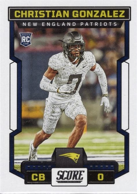 NFL Future Watch: Christian Gonzalez Football Cards, New England Patriots