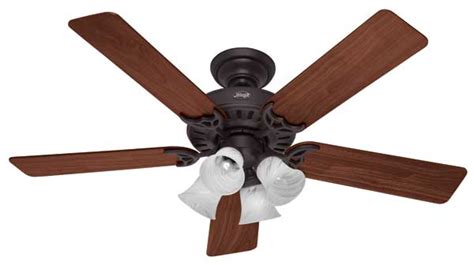 Hunter 25587 The Studio Series 52-Inch Five Cherry/Walnut-Blades-Ceiling Fan, New Bronze ...