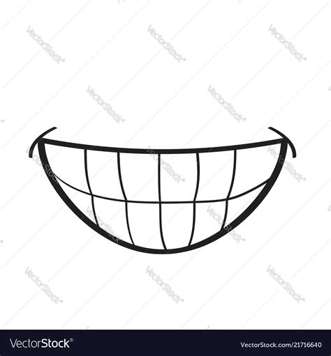 Mouth concept represented by smile cartoon Vector Image