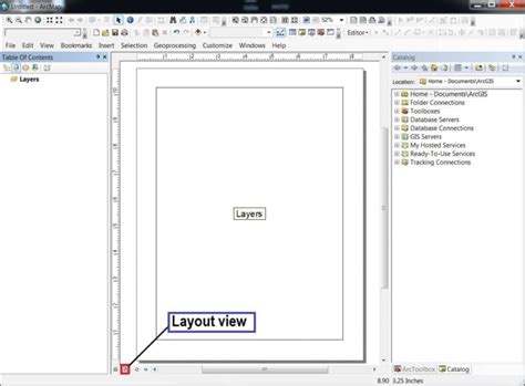 Layout view ArcGIS - Map Layout in ArcMap - GISRSStudy