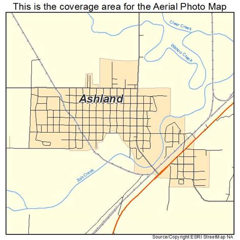 Aerial Photography Map of Ashland, NE Nebraska