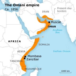 The Omani Empire Ca. 1856 [929x789] : r/MapPorn