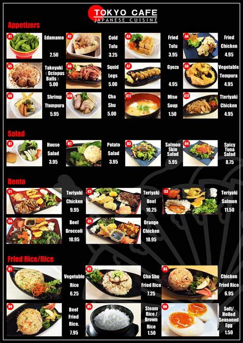 Tokyo Cafe Menu | OC Restaurant Guides