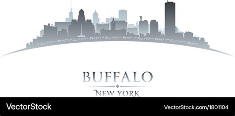 Buffalo new york city skyline silhouette Vector Image