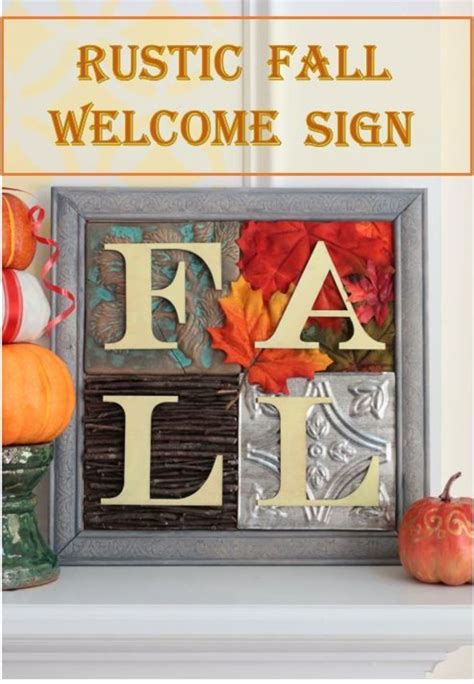 DIY Craft: How to Make a Rustic Fall Welcome Sign - FeltMagnet