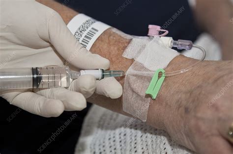 Intravenous drug administration - Stock Image - C009/9241 - Science Photo Library