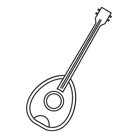 Saz traditional turkish music instrument icon 15236800 Vector Art at Vecteezy